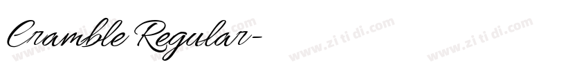 Cramble Regular字体转换 Cramble Regular字体转换